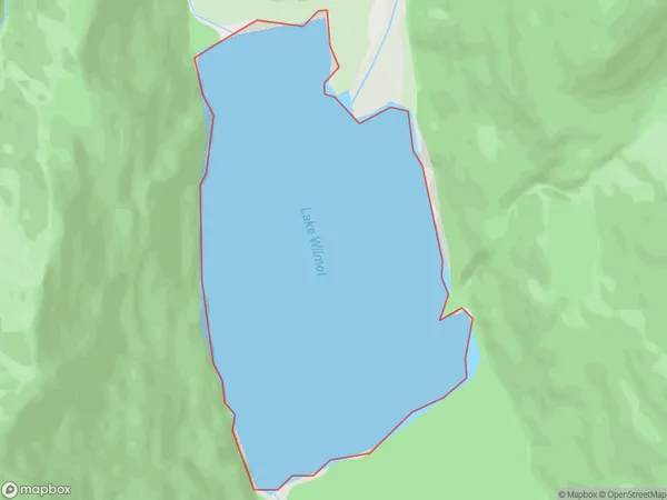 Lake Wilmot, Southland Polygon Area Map