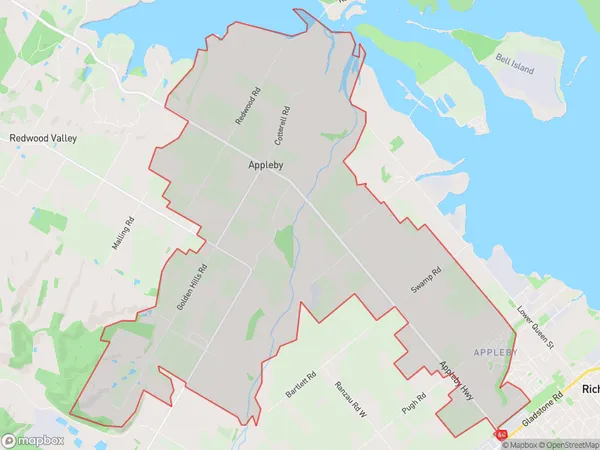 Appleby, Tasman Polygon Area Map