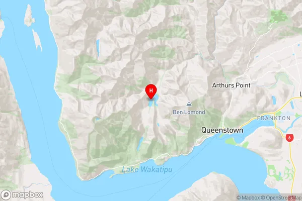Moke Lake,Otago Region Map