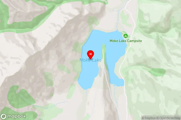 Moke Lake,Otago Area Map