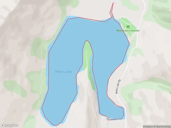 Moke Lake, Otago Polygon Area Map