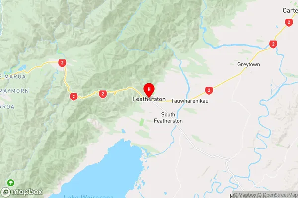 Featherston,Wellington Region Map