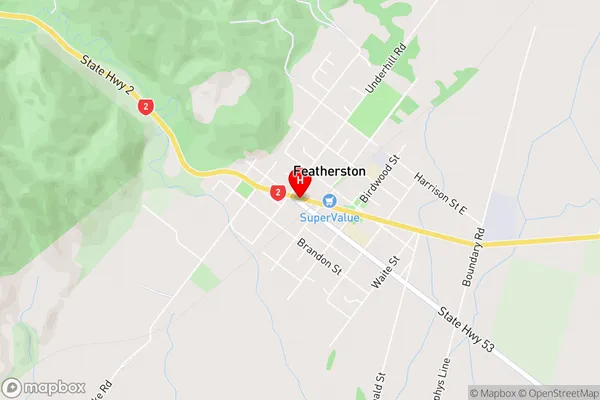 Featherston,Wellington Area Map