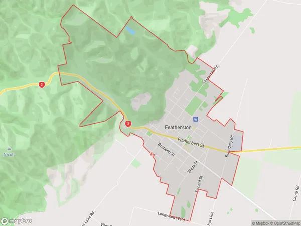 ZipCode 5710 Map for Featherston