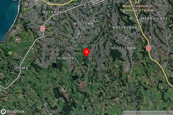 Ferndale,Taranaki Satellite Map