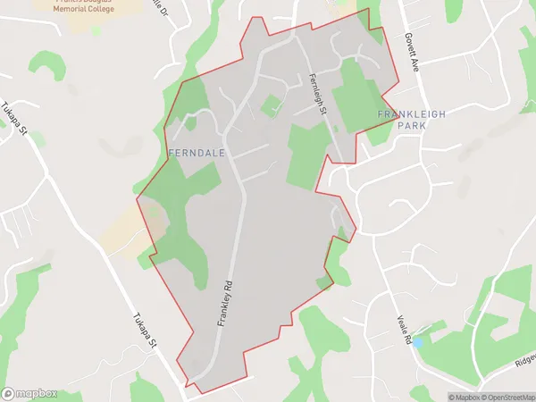 Ferndale, Taranaki Polygon Area Map