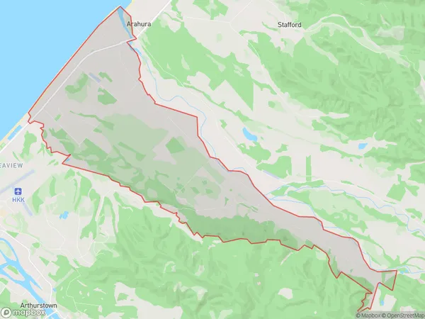 Arahura Valley, West Coast Polygon Area Map