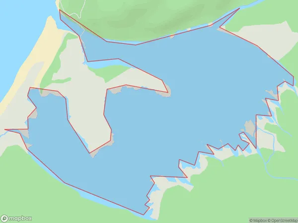 Three Mile Lagoon, West Coast Polygon Area Map