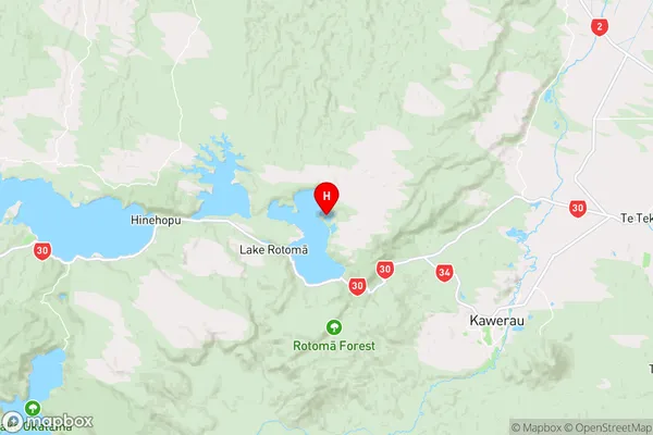 Whakarewa Lagoon,Bay of Plenty Region Map