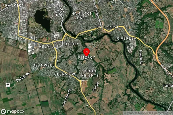 Fitzroy,Waikato Satellite Map