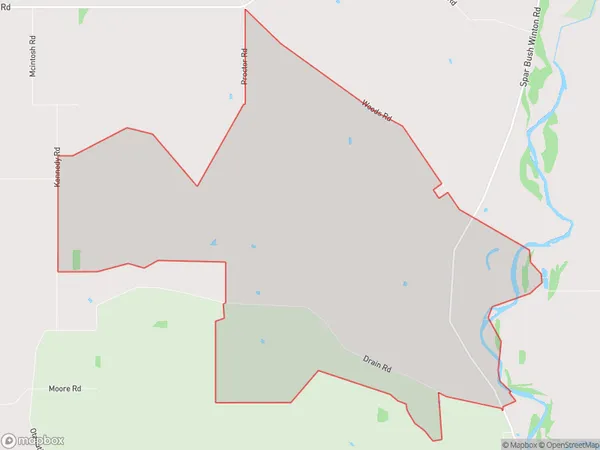 Five Roads, Otago Polygon Area Map