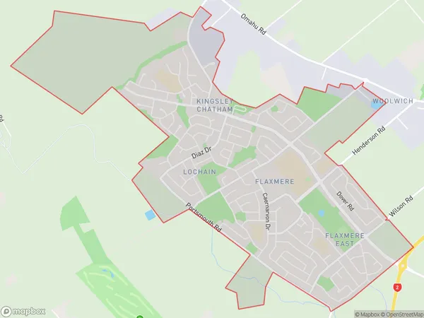 Flaxmere, Hawke's Bay Polygon Area Map