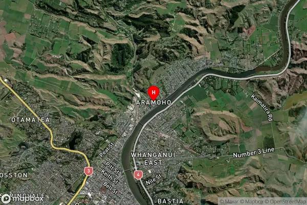 Aramoho,Manawatu-Wanganui Satellite Map