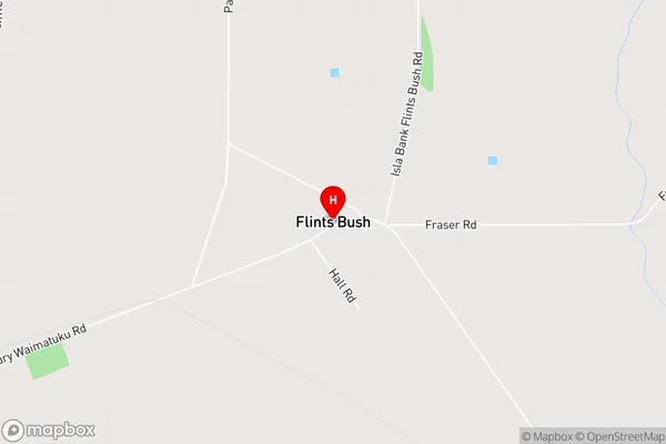 Flints Bush,Southland Area Map