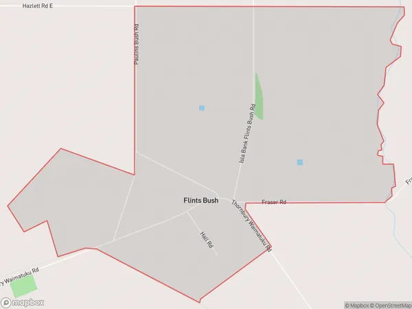 Flints Bush, Southland Polygon Area Map