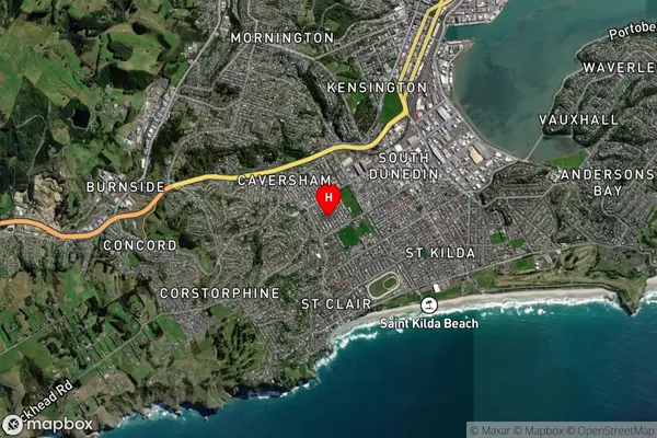 Forbury,Otago Satellite Map