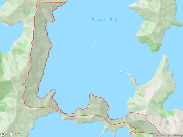 Forsyth Bay, Marlborough Polygon Area Map