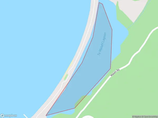 Te Matahi Lagoon, Bay of Plenty Polygon Area Map