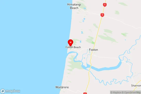 Foxton Beach,Manawatu-Wanganui Region Map