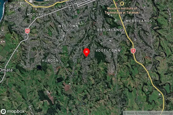 Frankleigh Park,Taranaki Satellite Map