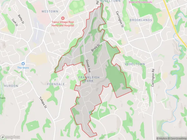 Frankleigh Park, Taranaki Polygon Area Map