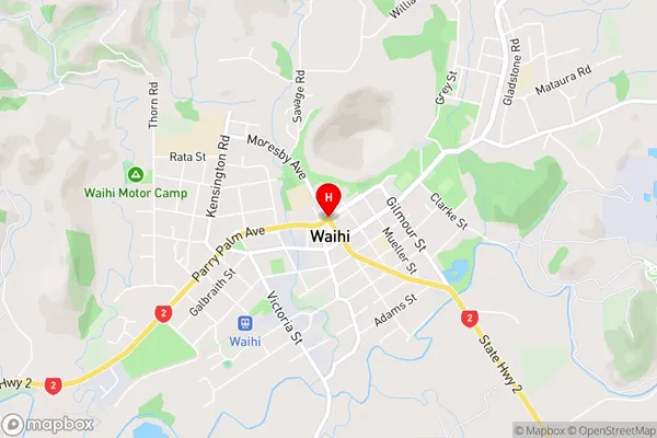 Waihi,Waikato Area Map