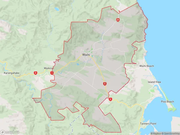 ZipCode 3641 Map for Waihi