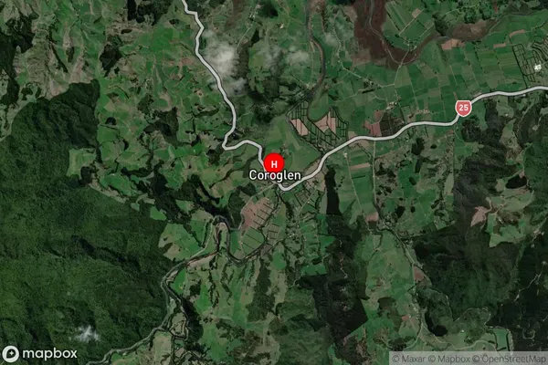 Coroglen,Waikato Satellite Map