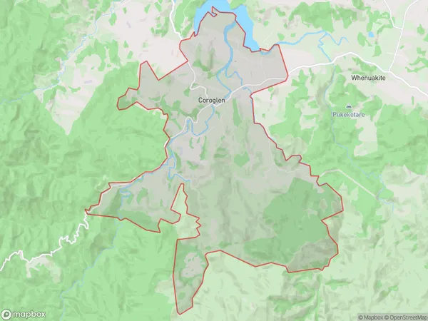 Coroglen, Waikato Polygon Area Map