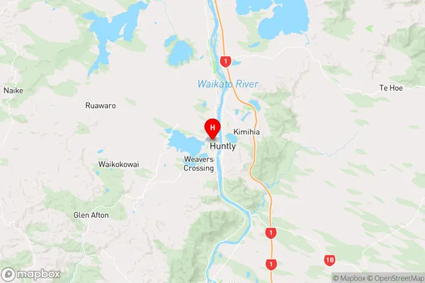 Huntly,Waikato Region Map