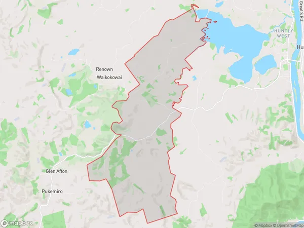 Rotowaro, Waikato Polygon Area Map