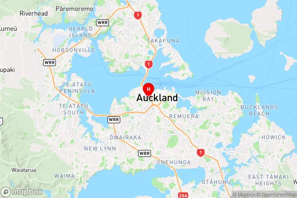 Freemans Bay,Auckland Region Map