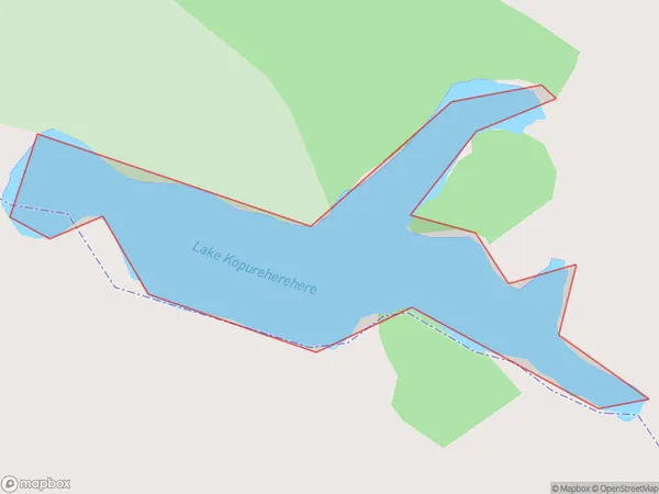 Lake Kopureherehere, Manawatu-Wanganui Polygon Area Map