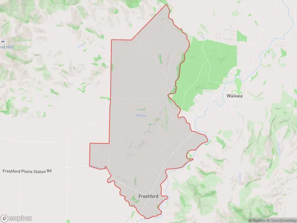 Freshford, Southland Polygon Area Map