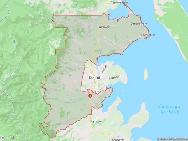 Tahawai, Bay of Plenty Polygon Area Map