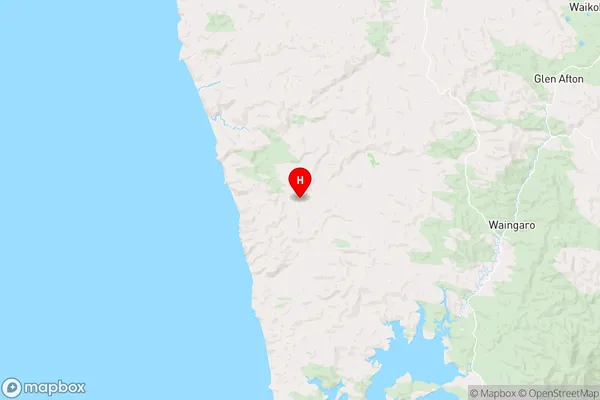 Te Akau,Waikato Region Map