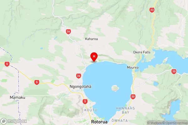 Hamurana,Bay of Plenty Region Map