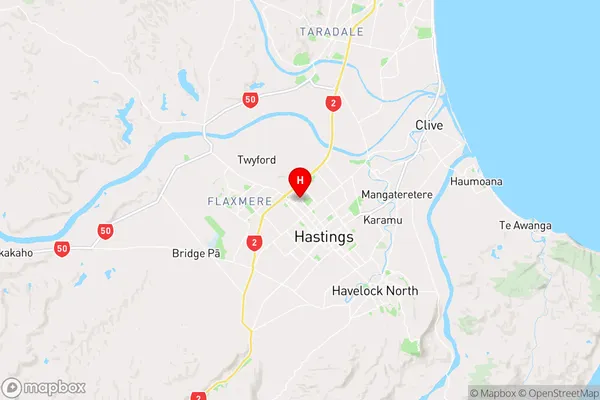 Frimley,Hawke's Bay Region Map