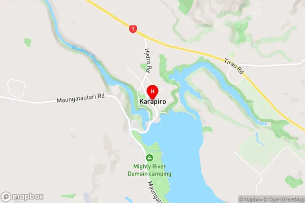 Karapiro,Waikato Area Map