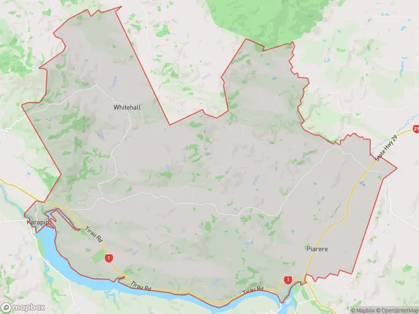 Karapiro, Waikato Polygon Area Map