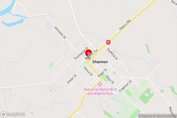 Shannon,Manawatu-Wanganui Area Map