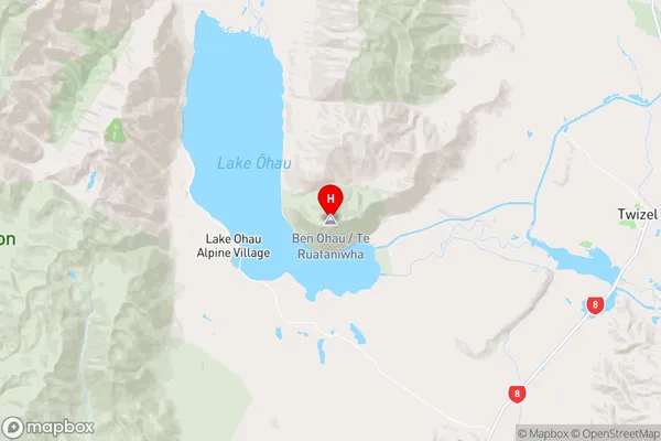 Ben Ohau,Canterbury Region Map