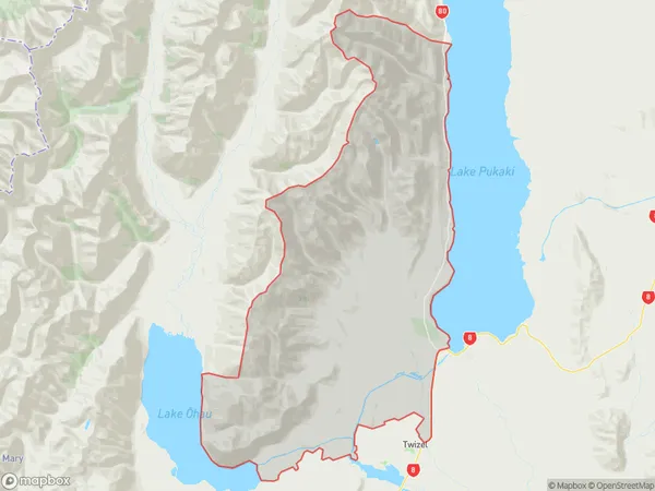 Ben Ohau, Canterbury Polygon Area Map