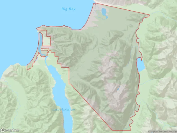 Jamestown, Southland Polygon Area Map