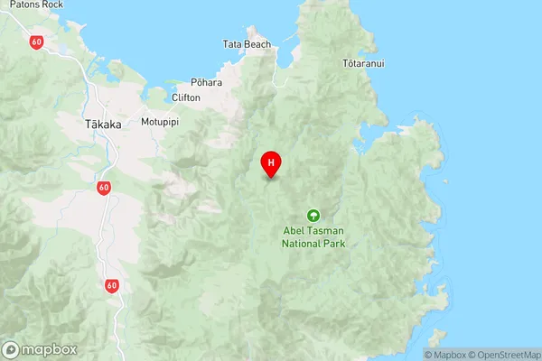 Abel Tasman National Park,Tasman Region Map