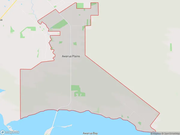 Awarua Plains, Southland Polygon Area Map