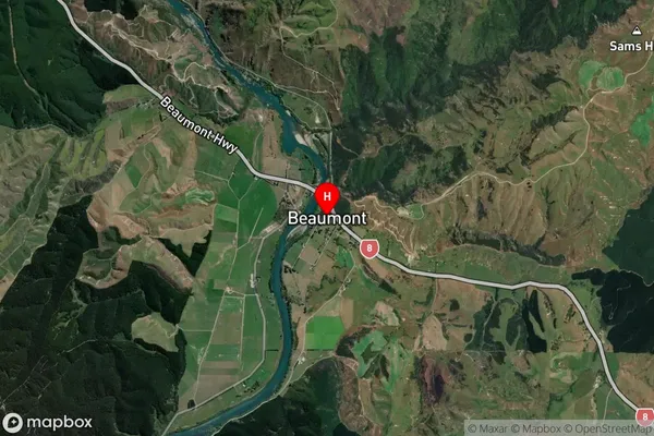 Beaumont,Otago Satellite Map