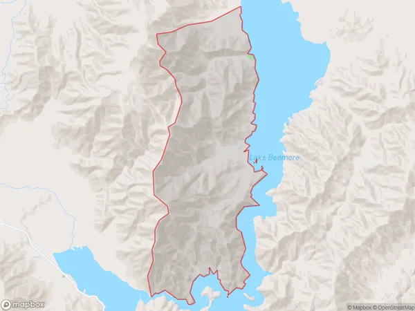 Totara Peak, Canterbury Polygon Area Map