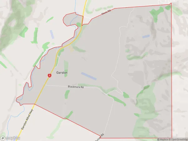 Garston, Southland Polygon Area Map