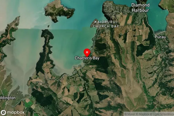 Charteris Bay,Canterbury Satellite Map